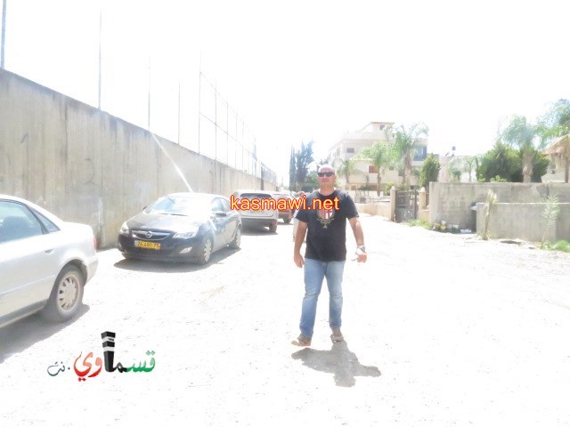 كفرقاسم : وعد .. فصدق القول والعمل ..  نحن هنا ونحن لها   المقاولون في زيارة ما قبل البدء باعمال الترميم في المعلب الشرقي السنتيتي